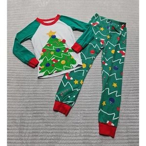 Shelry Christmas Pajamas Youth Size 6 Tree & Ornaments